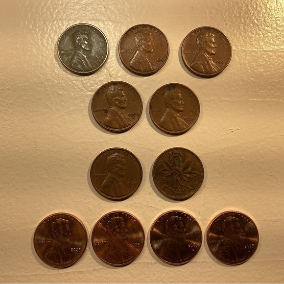 🟤 Vintage 1960s Penny Hunt Coin Collection for kids - Copper + Wheat + S Mint - Picture 4 of 13